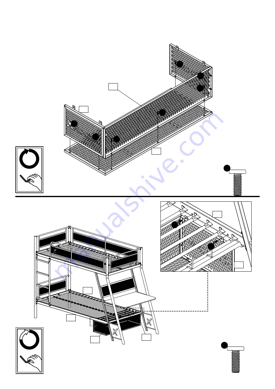 XROCKER ARMADA DUAL BUNK Assembly Instructions Manual Download Page 15