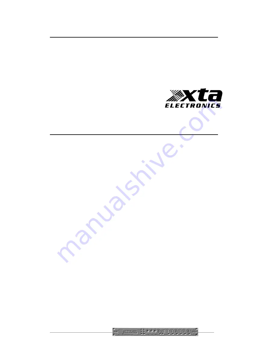 XTA DP224 Operator'S Manual Download Page 7