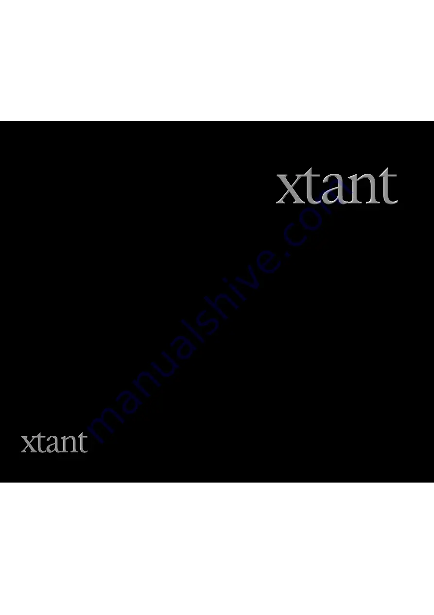 Xtant A3001 Owner'S Manual Download Page 1