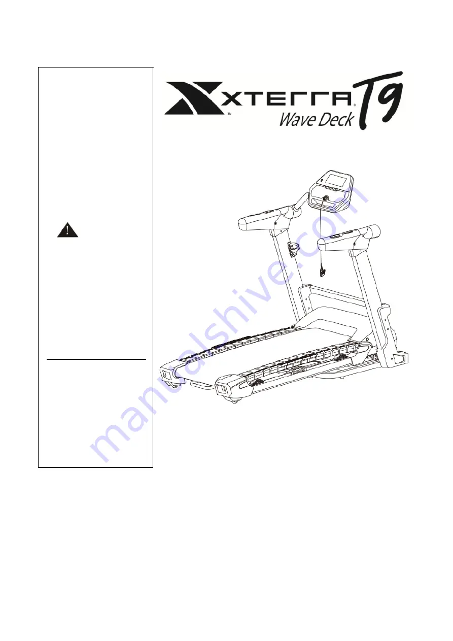 Xterra Wave Deck T9 Owner'S Manual Download Page 1