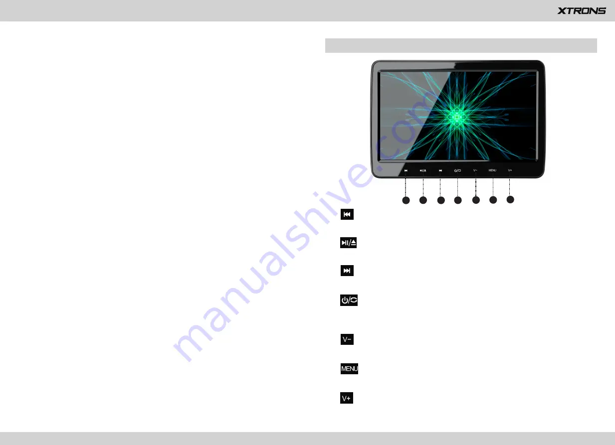 Xtrons HD100 User Manual Download Page 6