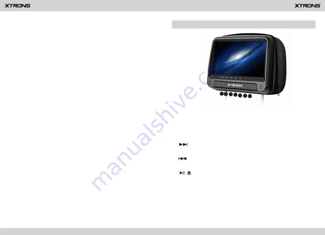 Xtrons HD923 Black User Manual Download Page 6