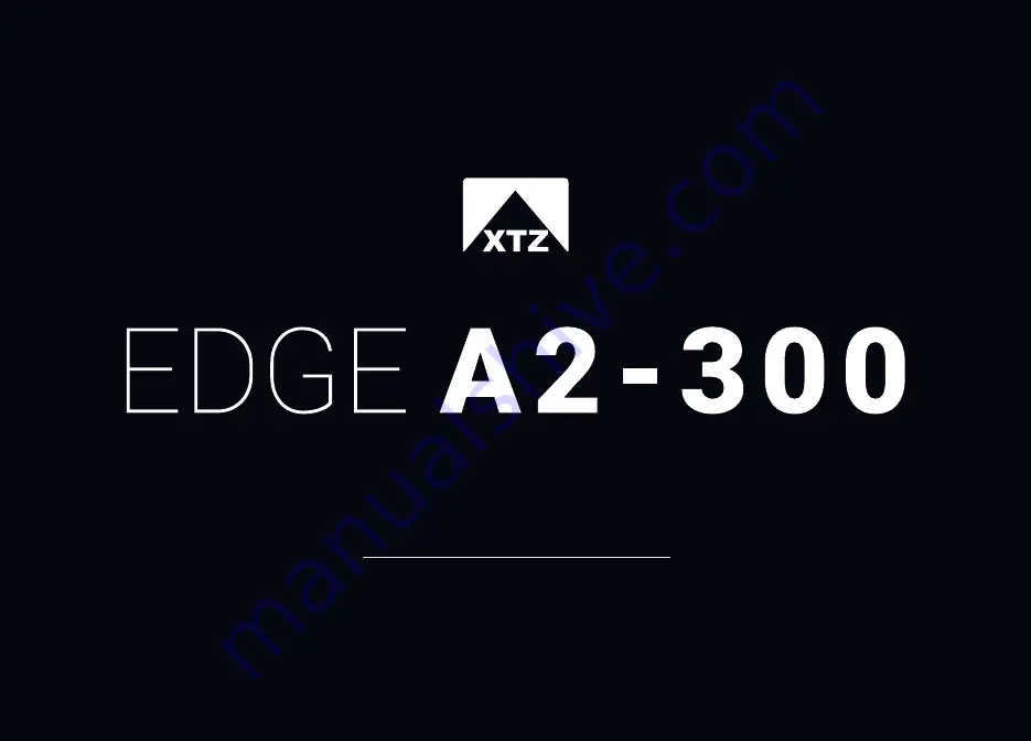 XTZ EDGE A2-300 Скачать руководство пользователя страница 1