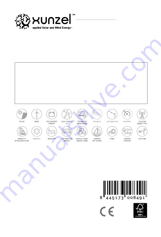 XUNZEL SOLARX-Lithium Series User Manual Download Page 8