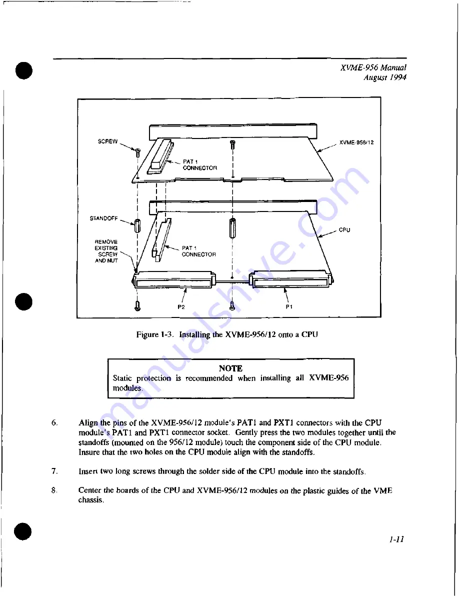 Xycom XVME-956 Series Manual Download Page 20