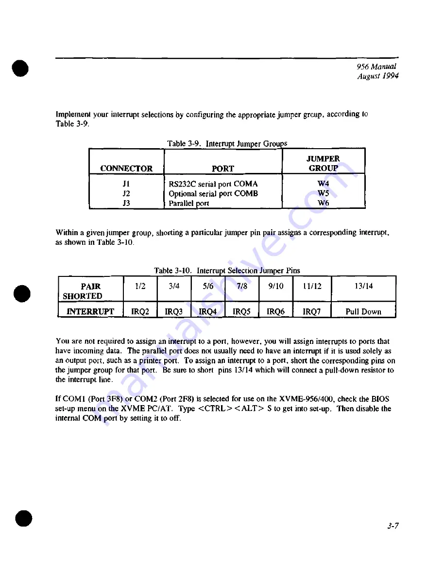 Xycom XVME-956 Series Manual Download Page 46