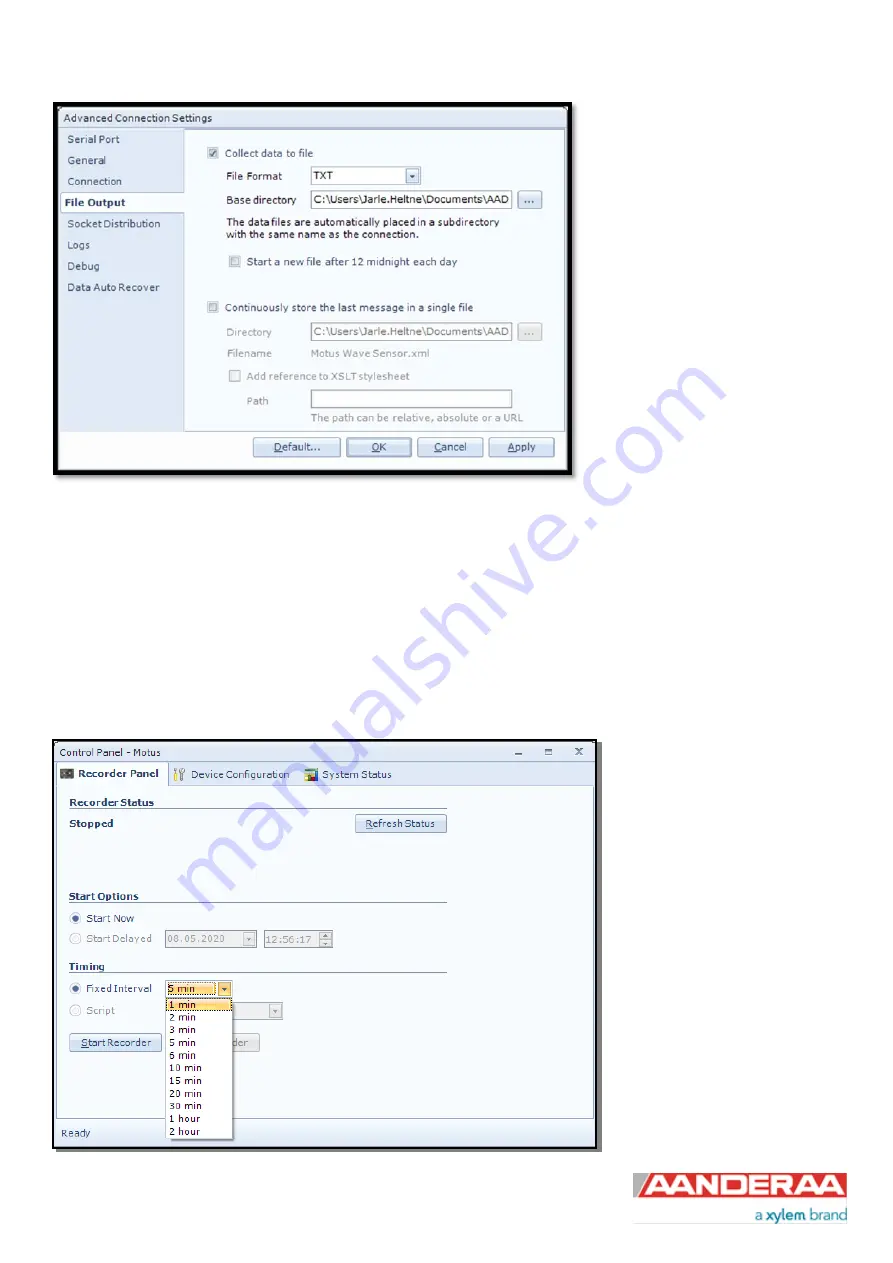 Xylem Aanderaa Motus 5729 Operating Manual Download Page 82