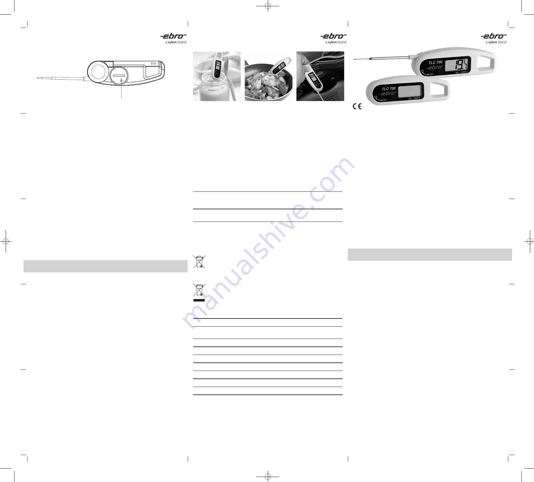 Xylem ebro TLC 700 Instruction Manual Download Page 1