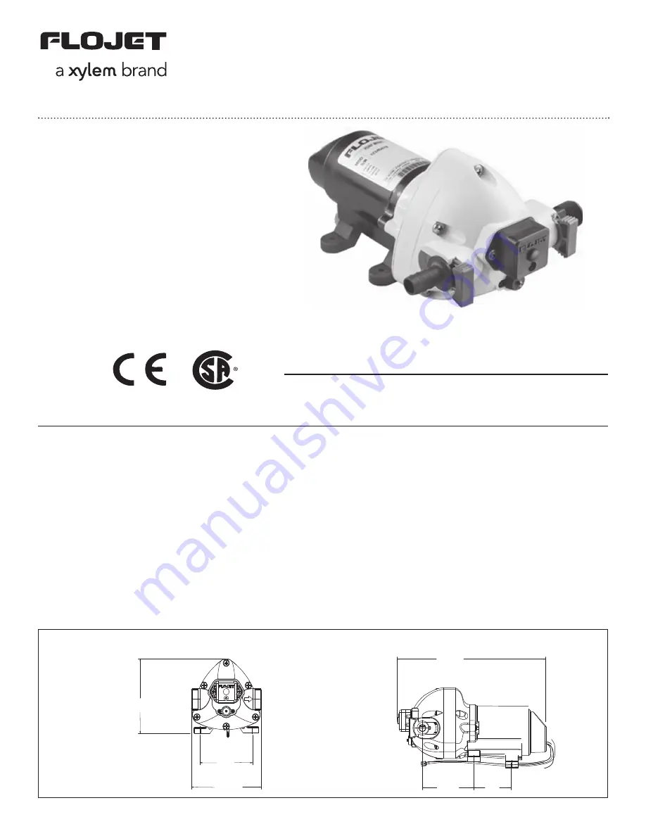 Xylem FLOJET 3526 Series Скачать руководство пользователя страница 1