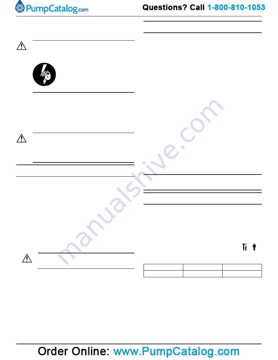 Xylem GOULDS 2GFK2412H Installation, Operation And Maintenance Manual Download Page 8