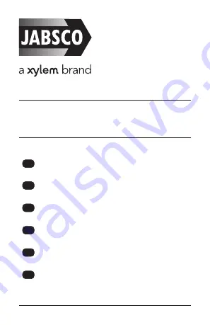 Xylem JABSCO 36800 Series Instruction Manual Download Page 1