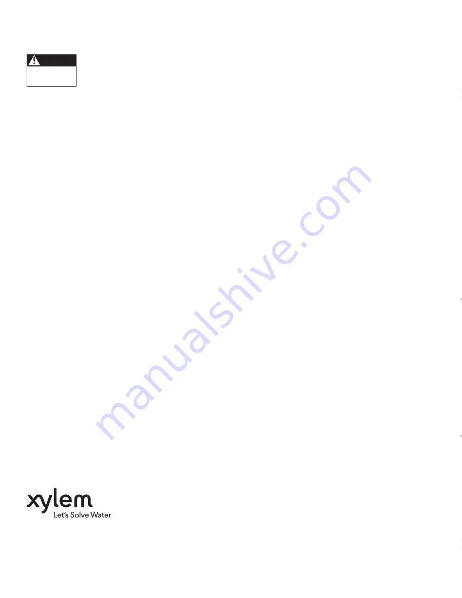 Xylem JO5X Instruction Manual Download Page 12