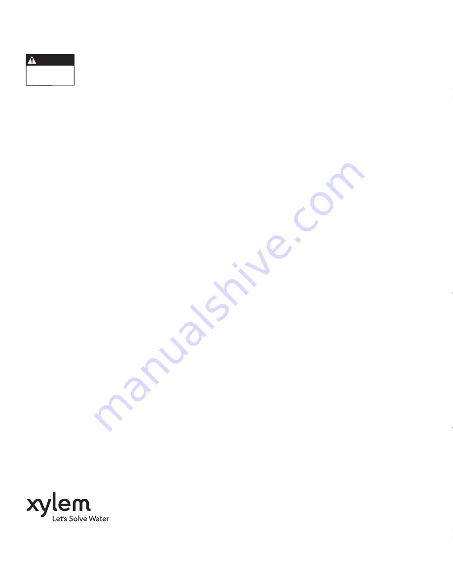 Xylem JO5X Instruction Manual Download Page 24