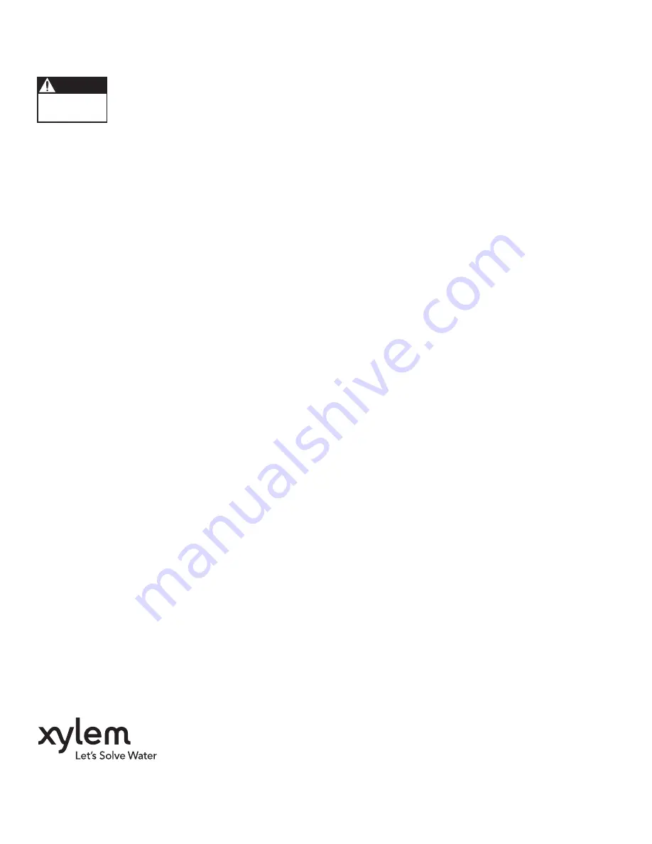 Xylem JO5X Instruction Manual Download Page 36