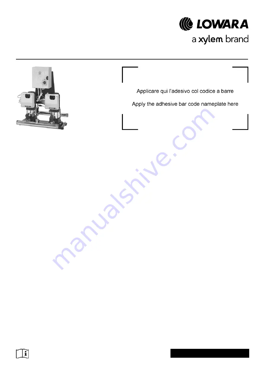 Xylem LOWARA SMB /HME Series Скачать руководство пользователя страница 1