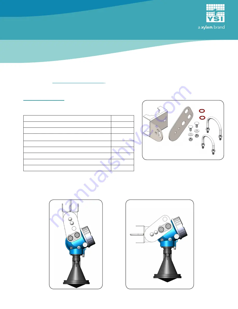 Xylem YSI Nile MB Mounting Instructions Download Page 1