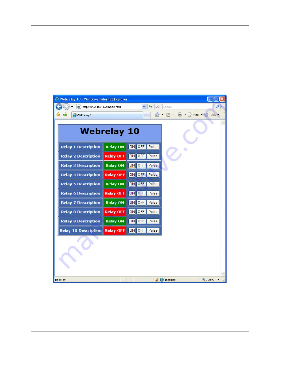 Xytronix Research & Design ControlByWeb WebRelay-10 User Manual Download Page 21