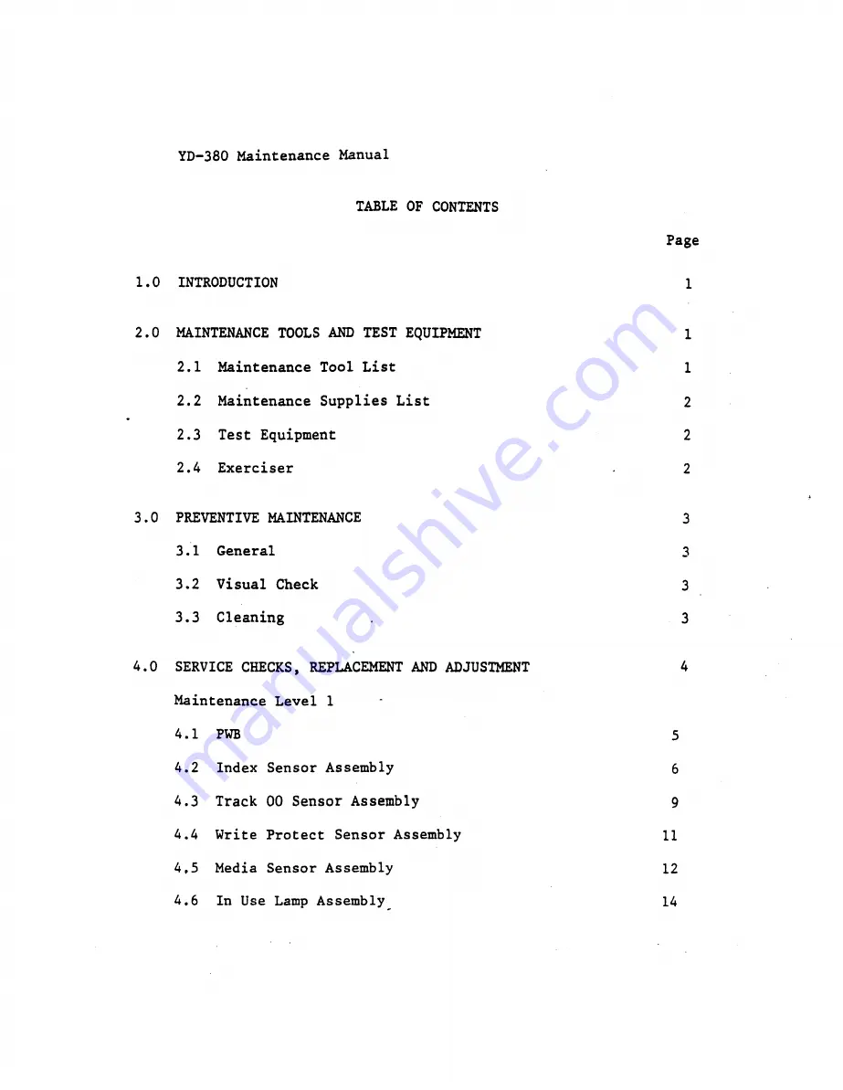 Y-E Data YD-380 Maintenance Manual Download Page 3