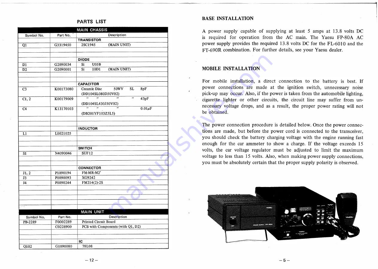 Yaesu FL-6010 Instruction Manual Download Page 7