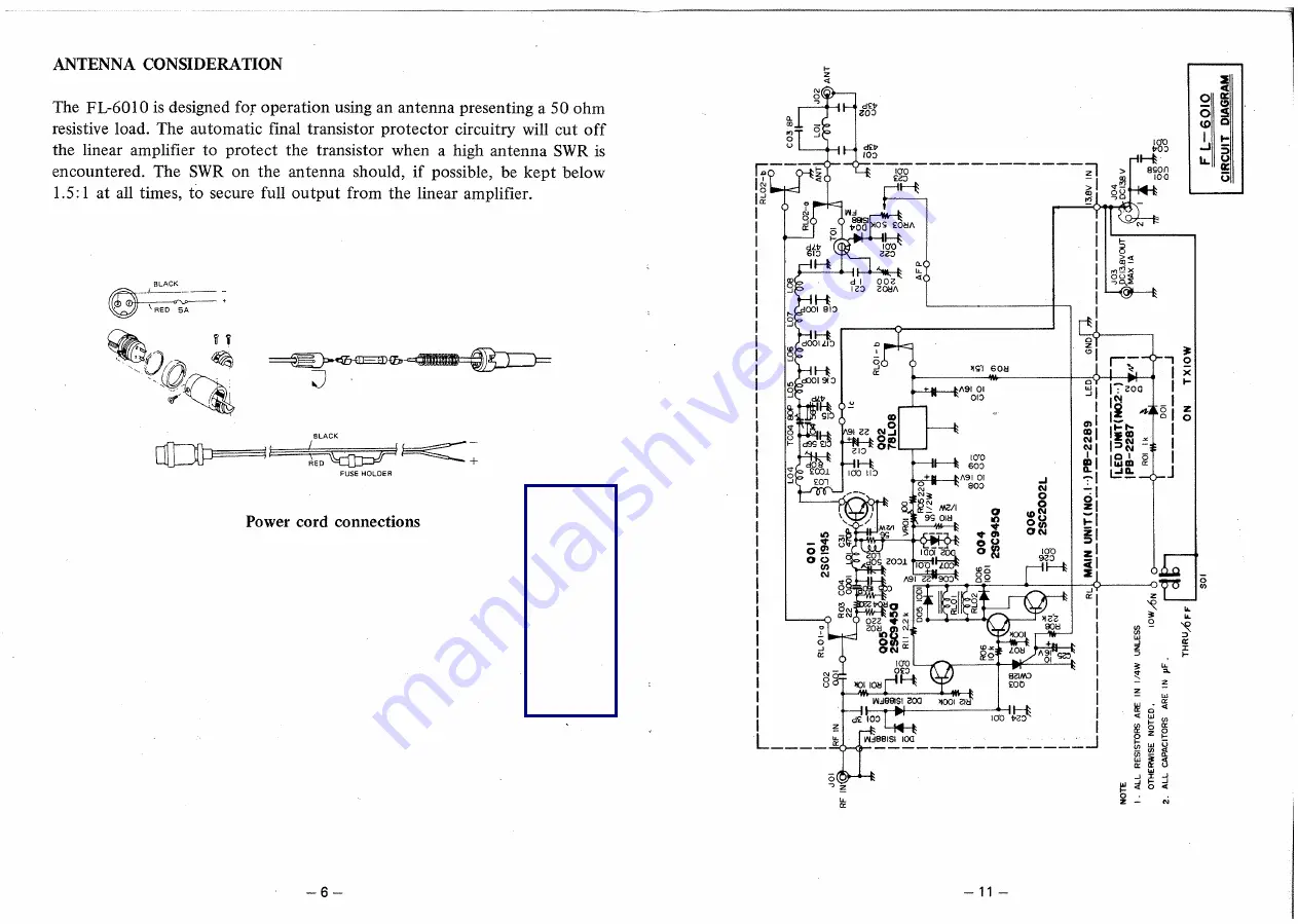 Yaesu FL-6010 Instruction Manual Download Page 8