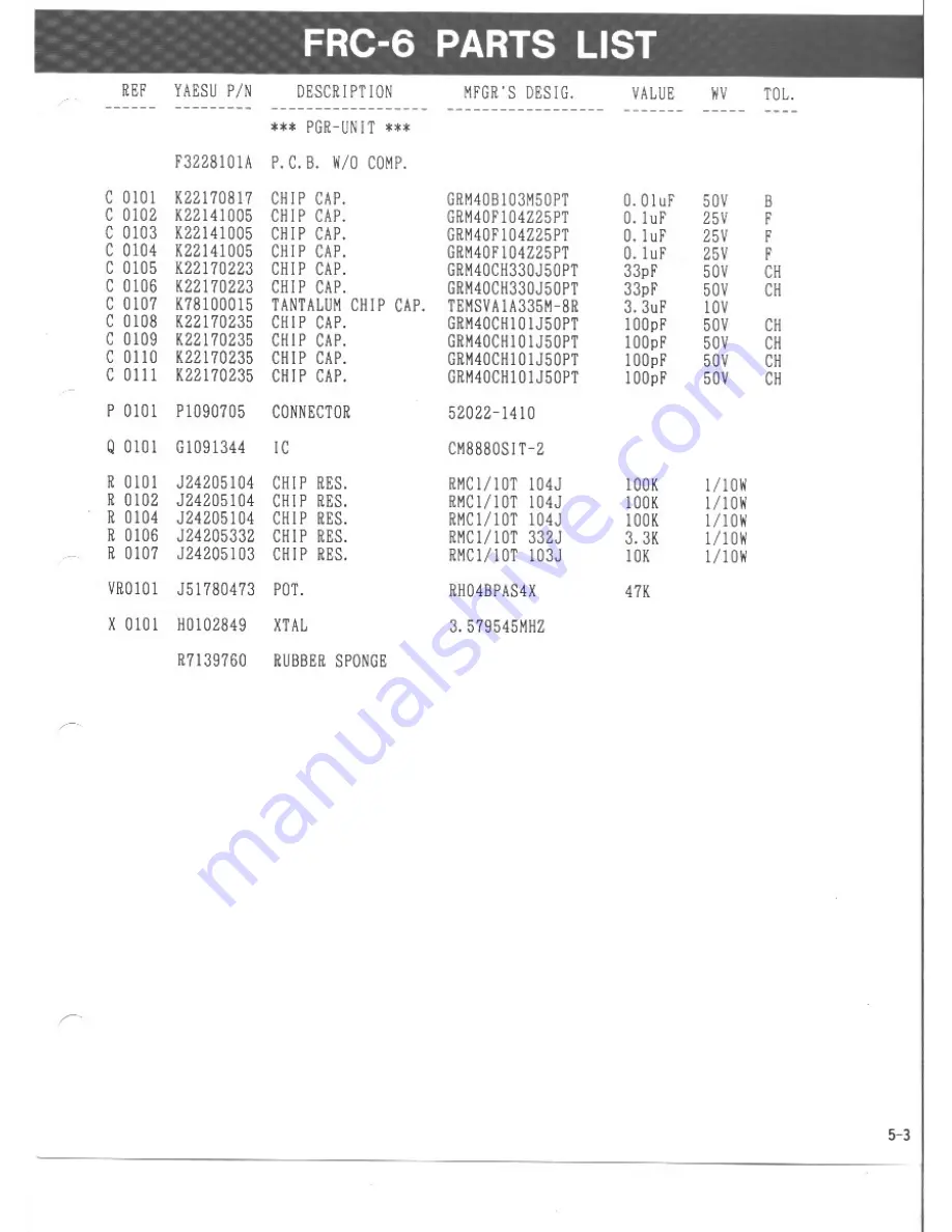 Yaesu FRC-6 Service Manual Download Page 10