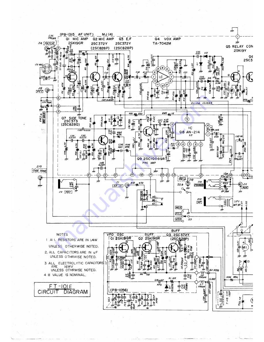 Yaesu FT-101EE Скачать руководство пользователя страница 38