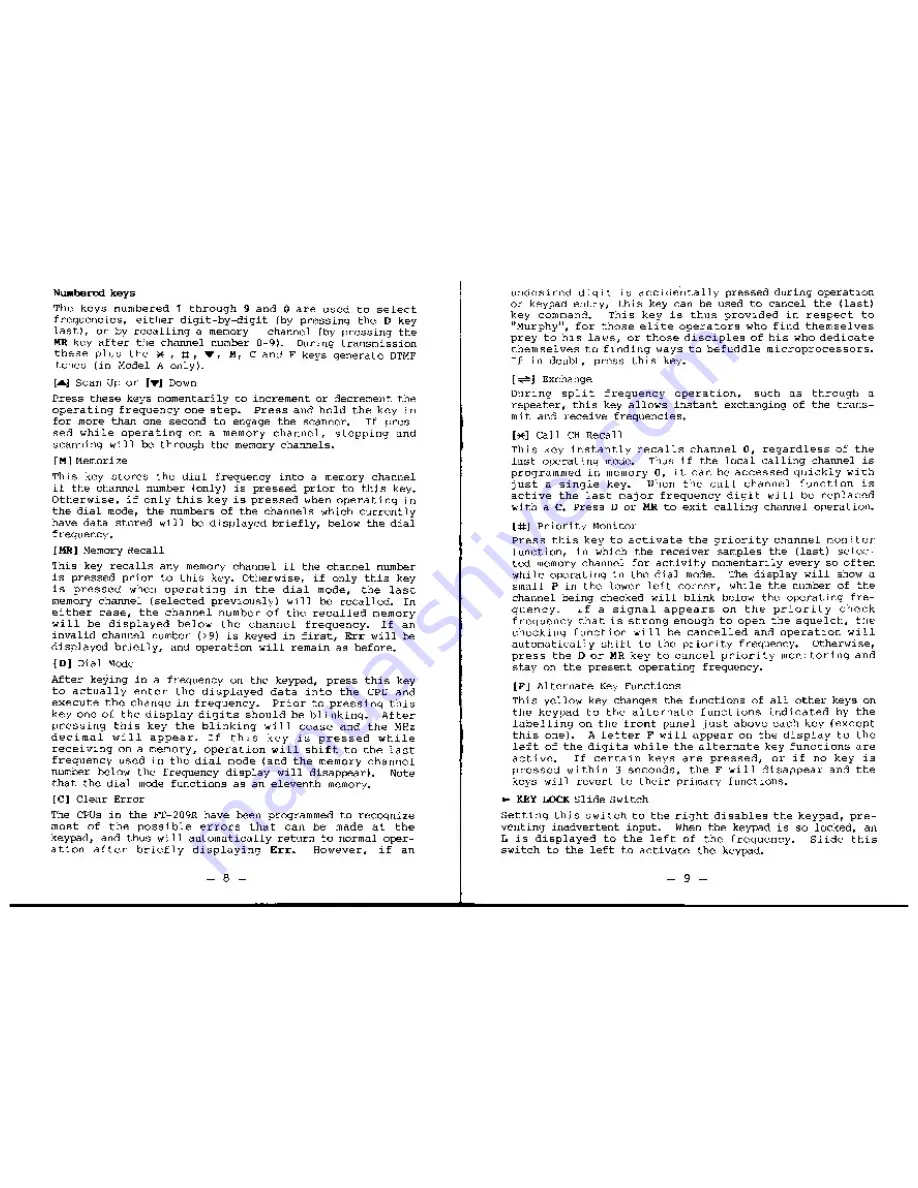 Yaesu FT-209R Operating Manual Download Page 6