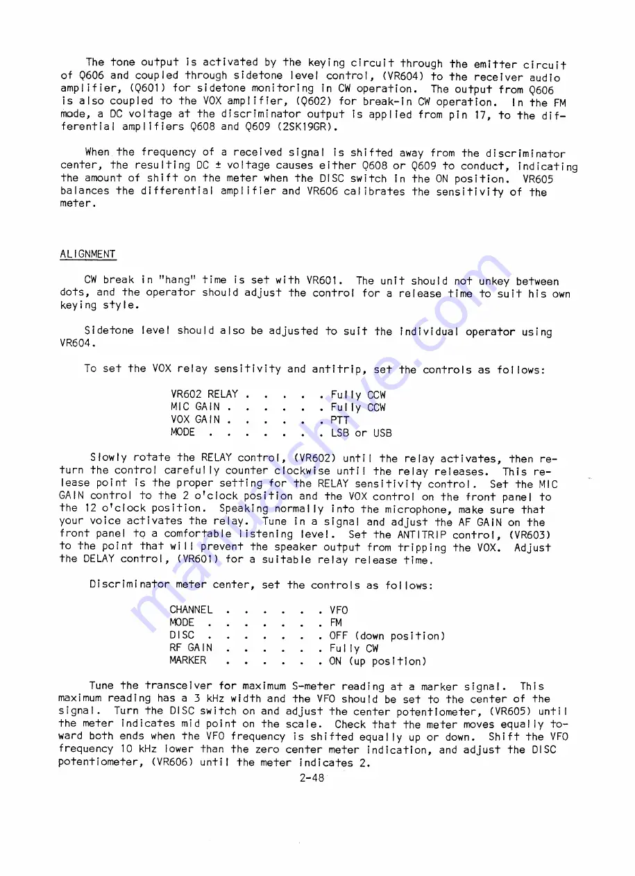 Yaesu FT-221 Series Maintenance Service Manual Download Page 113