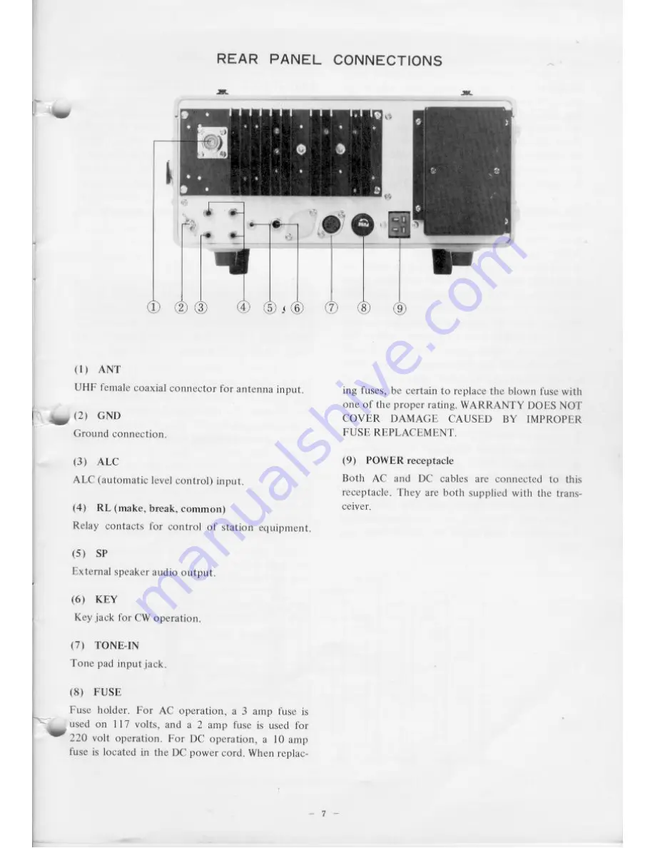 Yaesu FT-225RD Instruction Manual Download Page 8