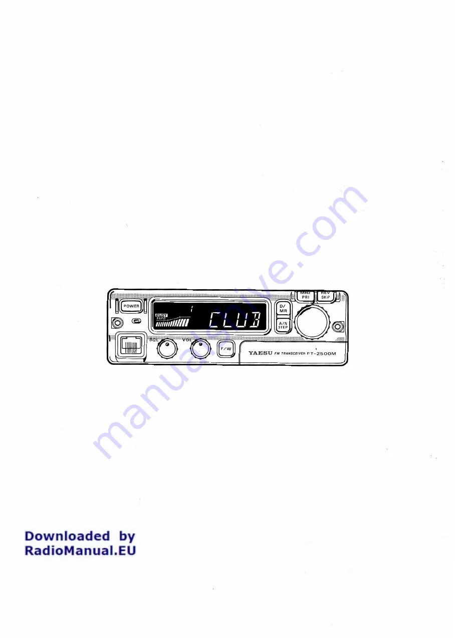 Yaesu FT-2500M Technical Supplement Download Page 1