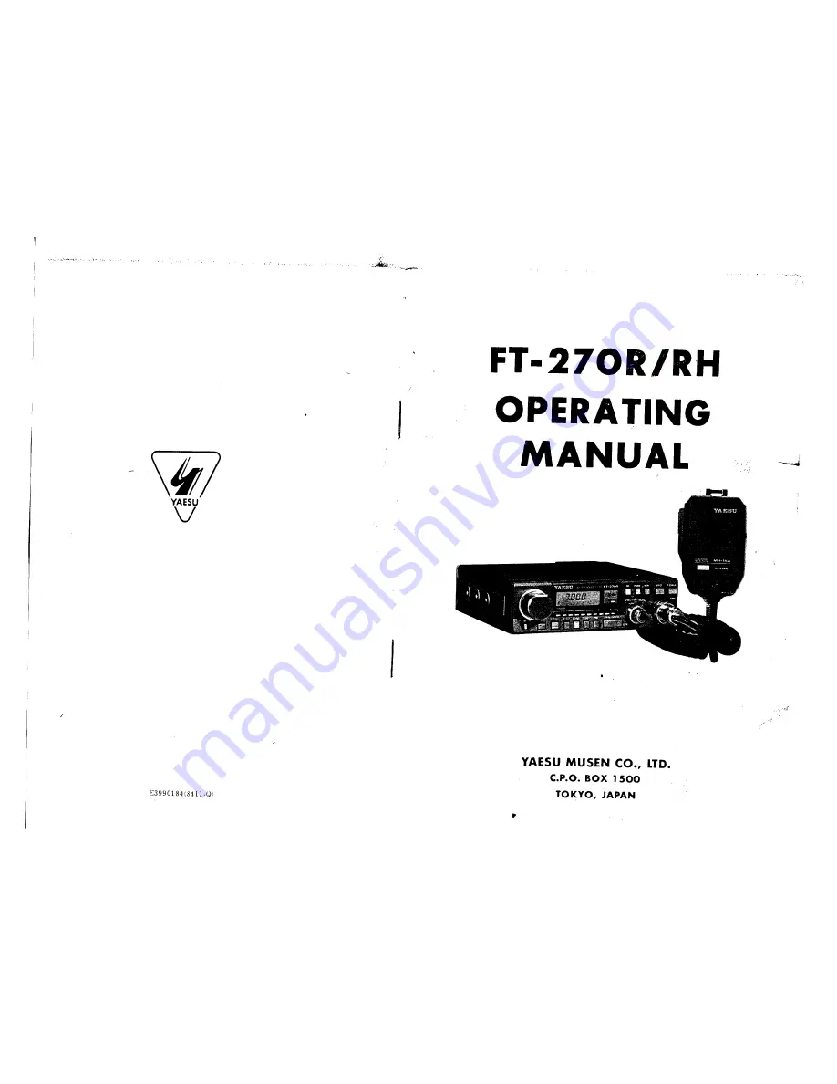 Yaesu FT-270R/RH Operating Manual Download Page 1