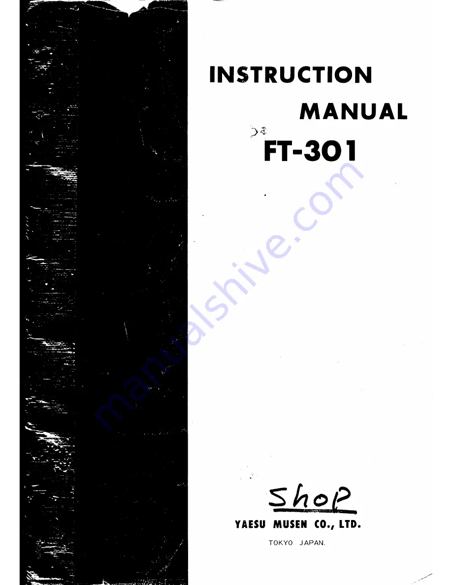 Yaesu FT-301 Instruction Manual Download Page 1