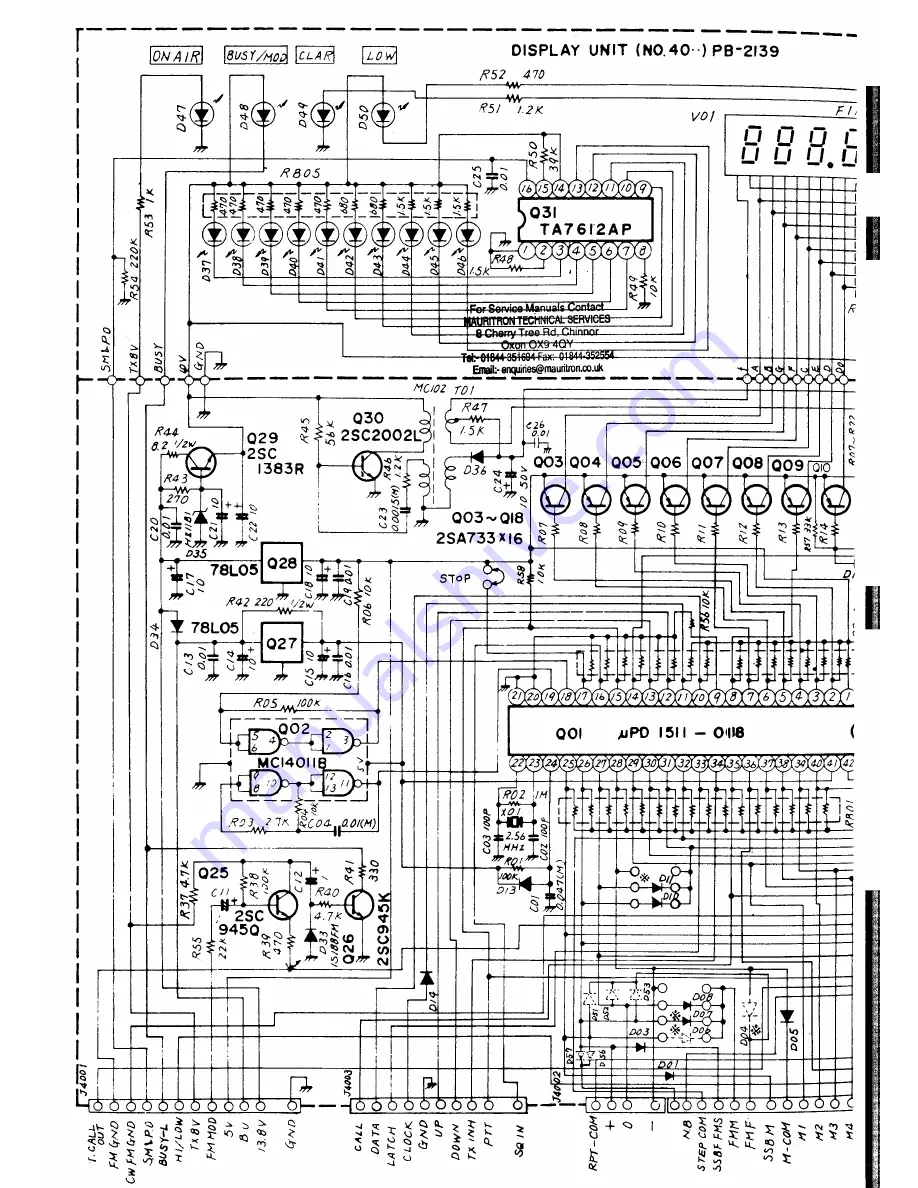 Yaesu FT-480R Скачать руководство пользователя страница 45