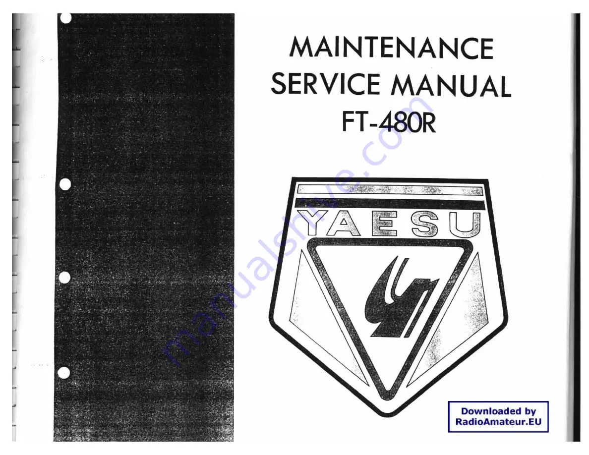 Yaesu FT-480R Maintenance Service Manual Download Page 1