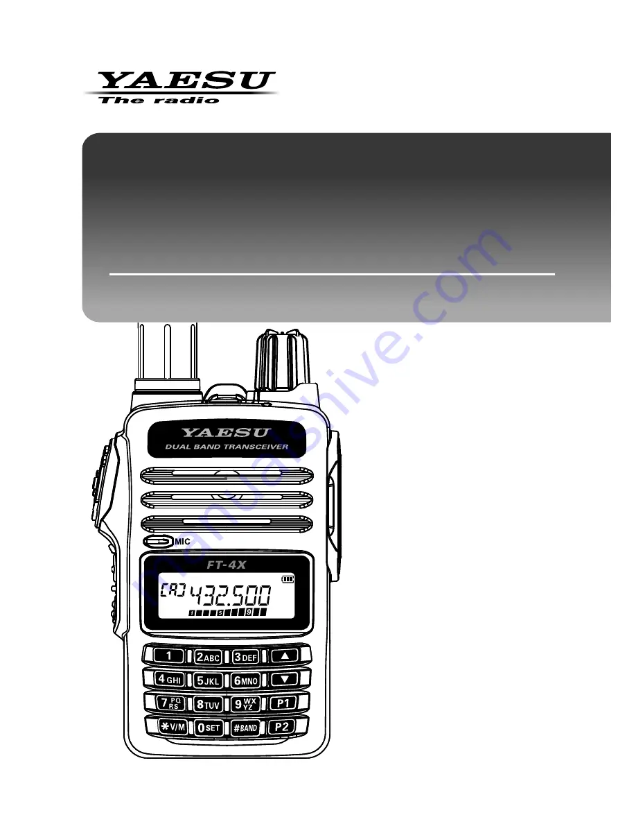 Yaesu FT-4XR Operating Manual Download Page 1