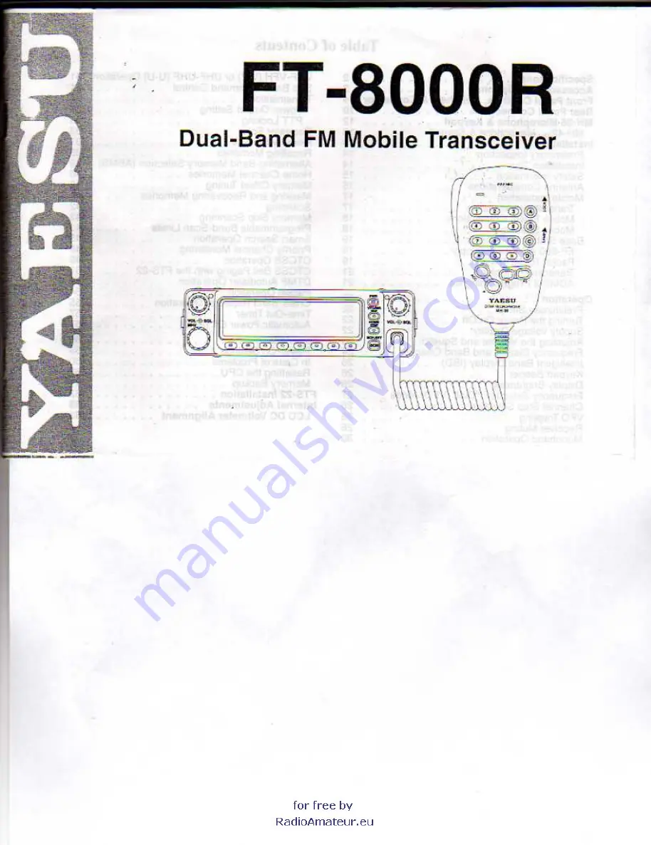 Yaesu FT-8000R Instruction Manual Download Page 1