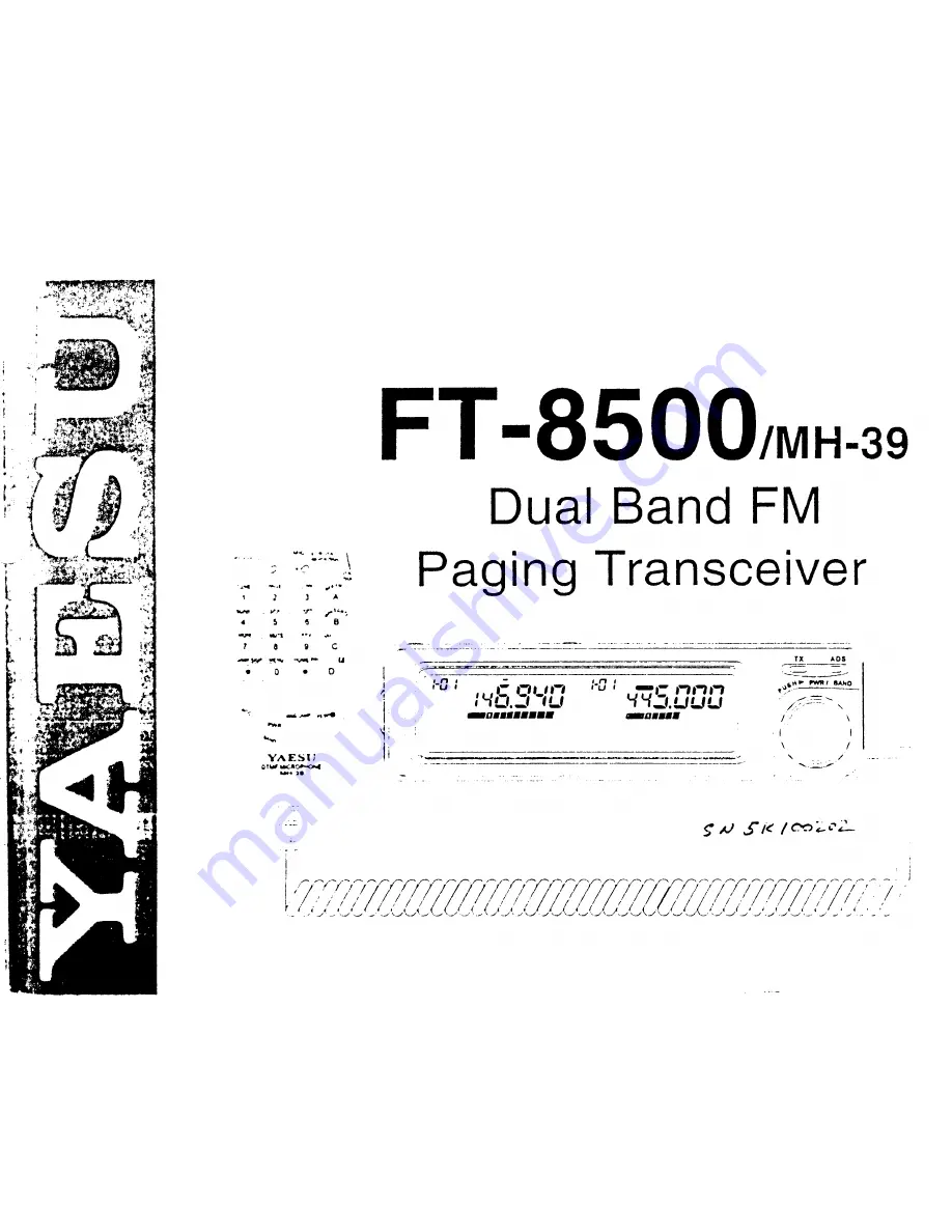 Yaesu FT-8500/mh-39 Manual Download Page 1