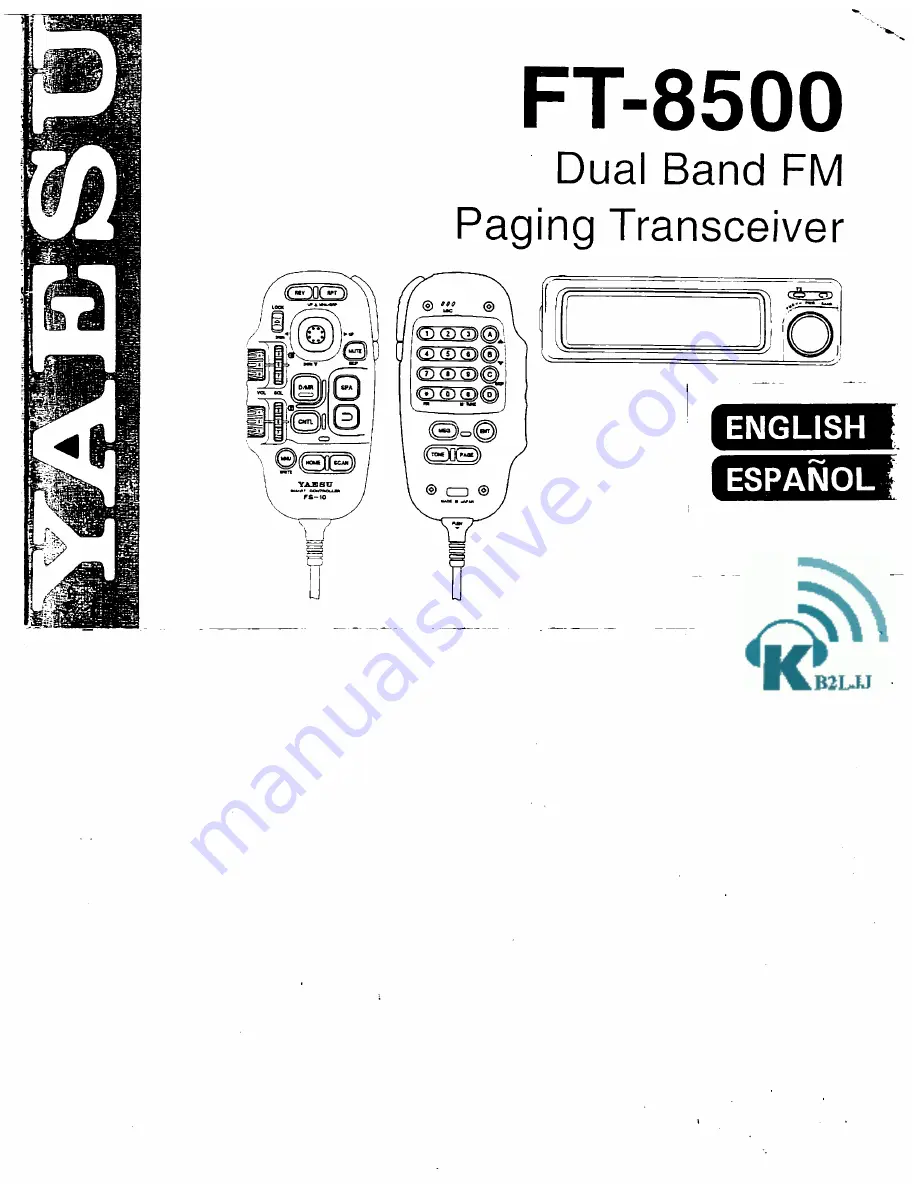 Yaesu FT-8500 User Manual Download Page 1