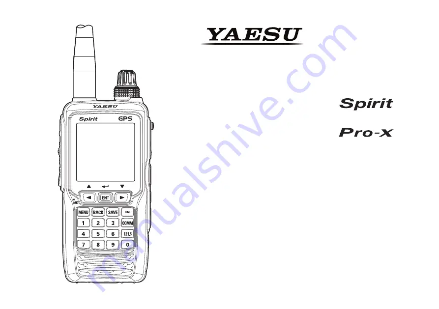 Yaesu FTA-750 Spirit Operating Manual Download Page 1