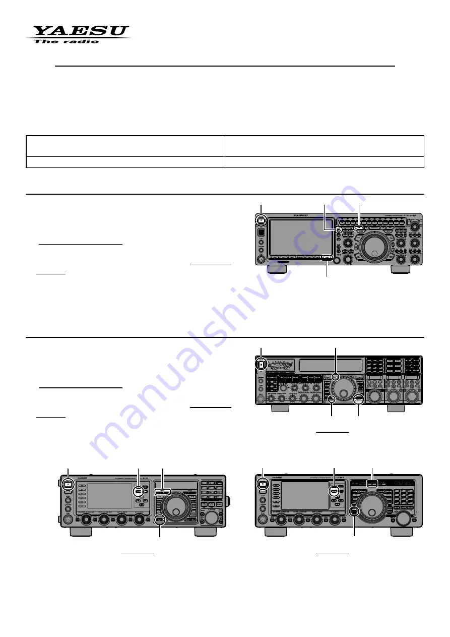 Yaesu FTDX101MP Information For Customers Operating Download Page 1