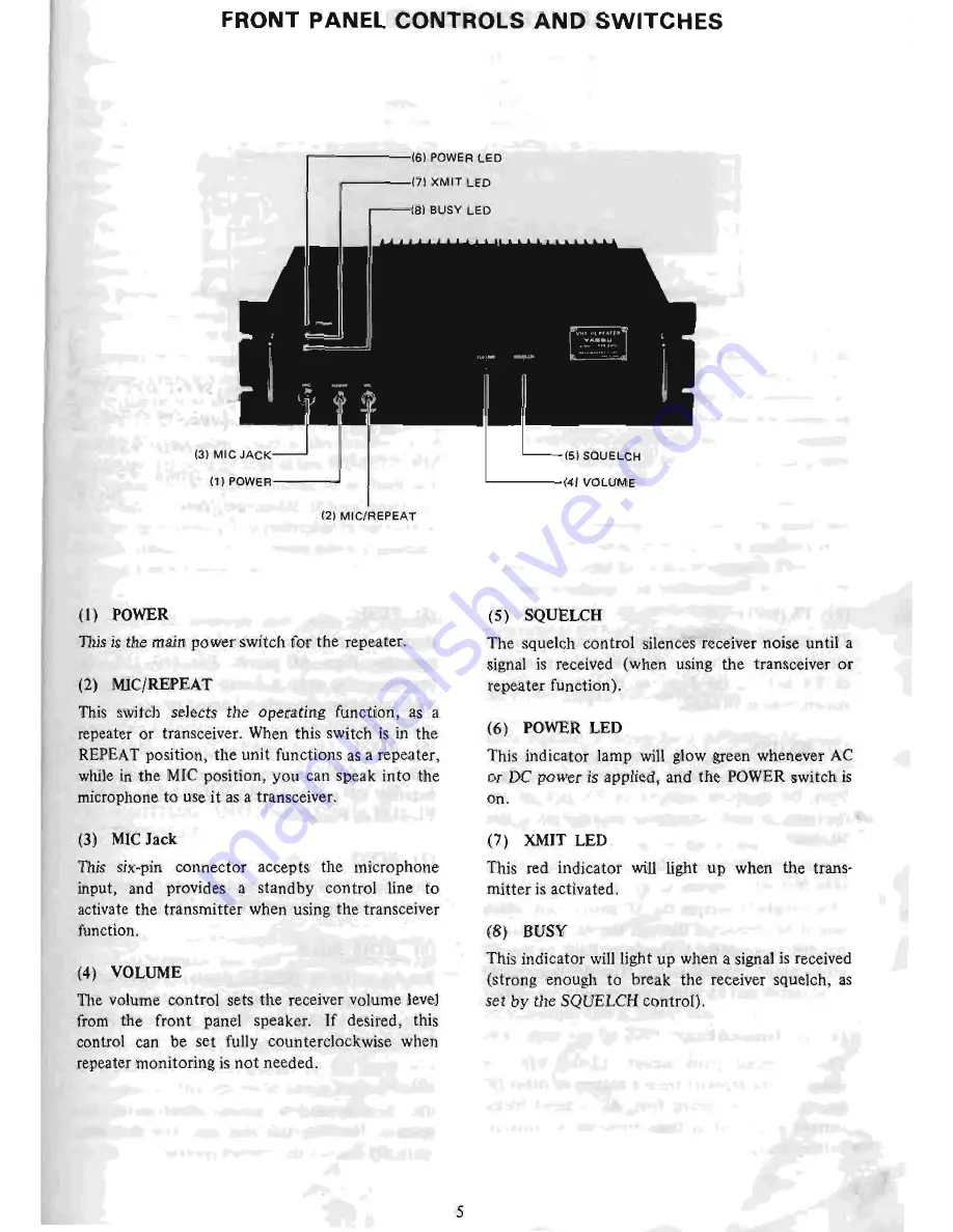 Yaesu FTR-710A Instruction Manual Download Page 7