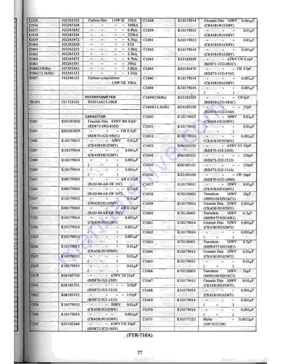 Yaesu FTR-710A Скачать руководство пользователя страница 103