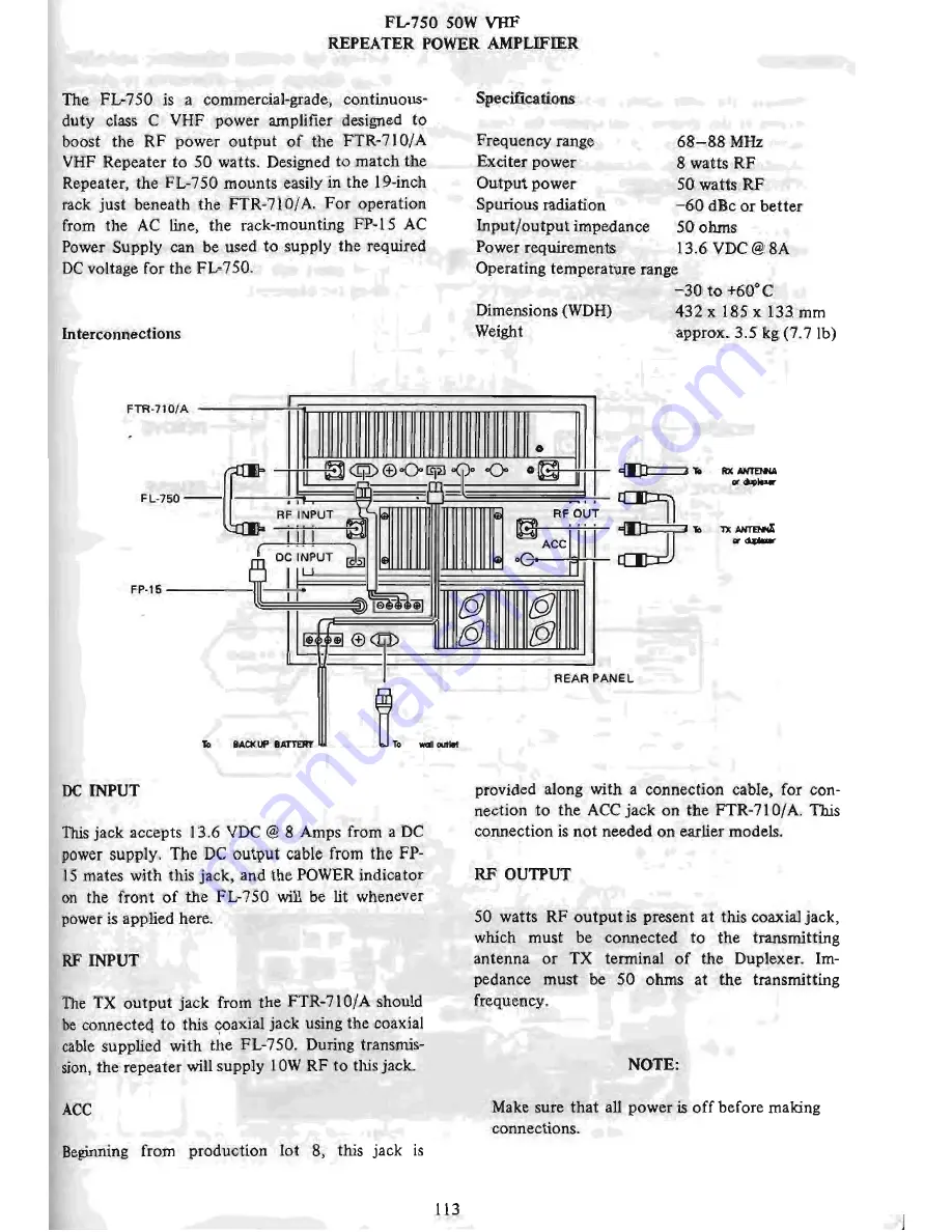 Yaesu FTR-710A Скачать руководство пользователя страница 139