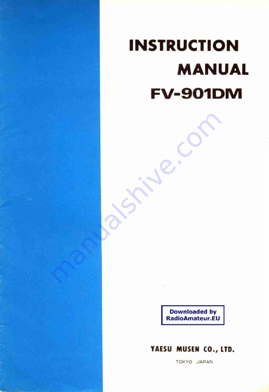 Yaesu FV-901DM Instruction Manual Download Page 1