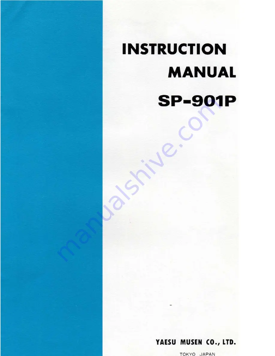 Yaesu SP-901P Instruction Manual Download Page 1