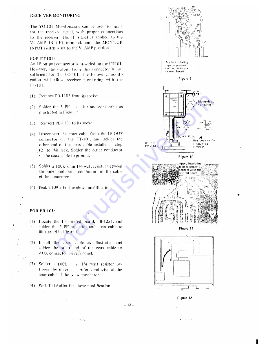 Yaesu YO-101 Manual Download Page 13