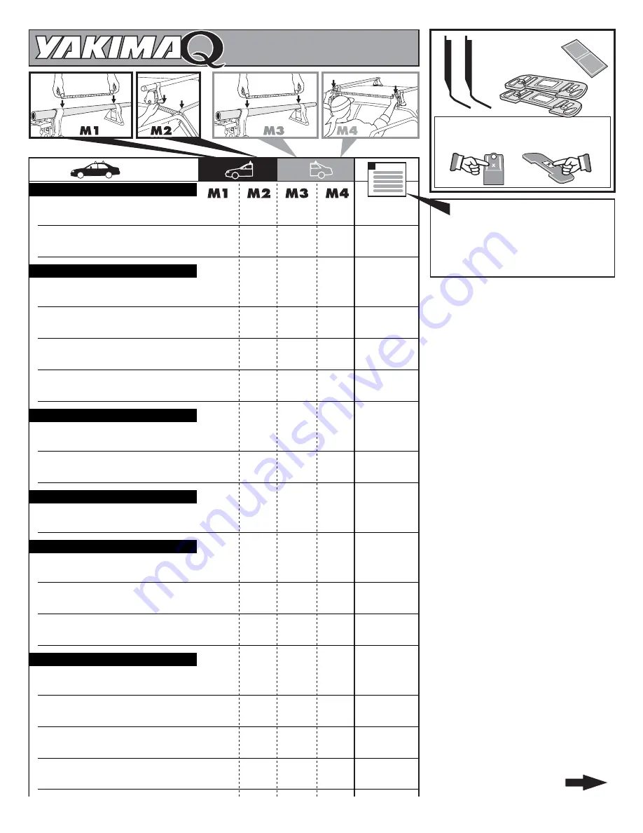 Yakima Q102 Installation Instruction Download Page 1