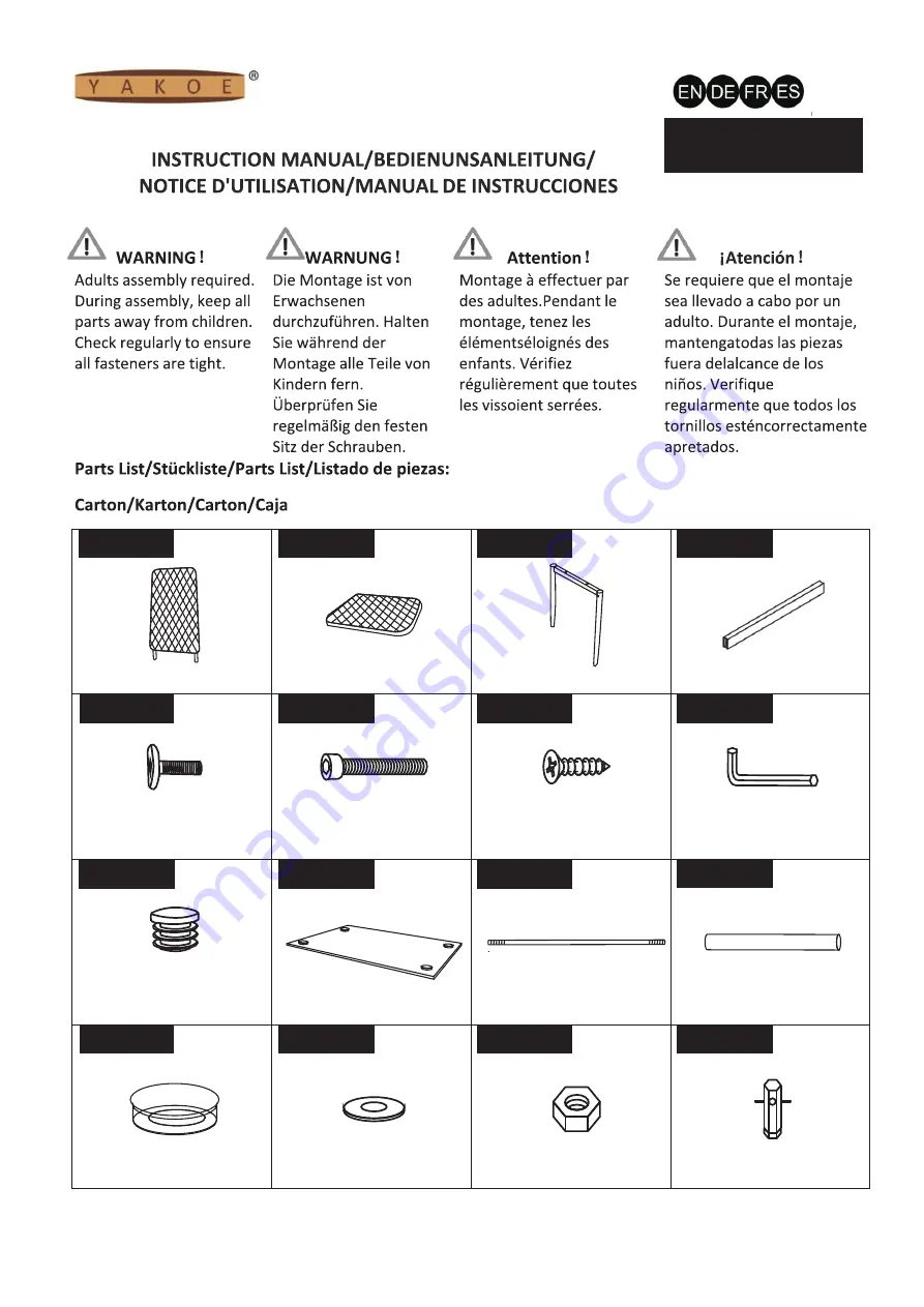 YAKOE 23148 Instruction Manual Download Page 1