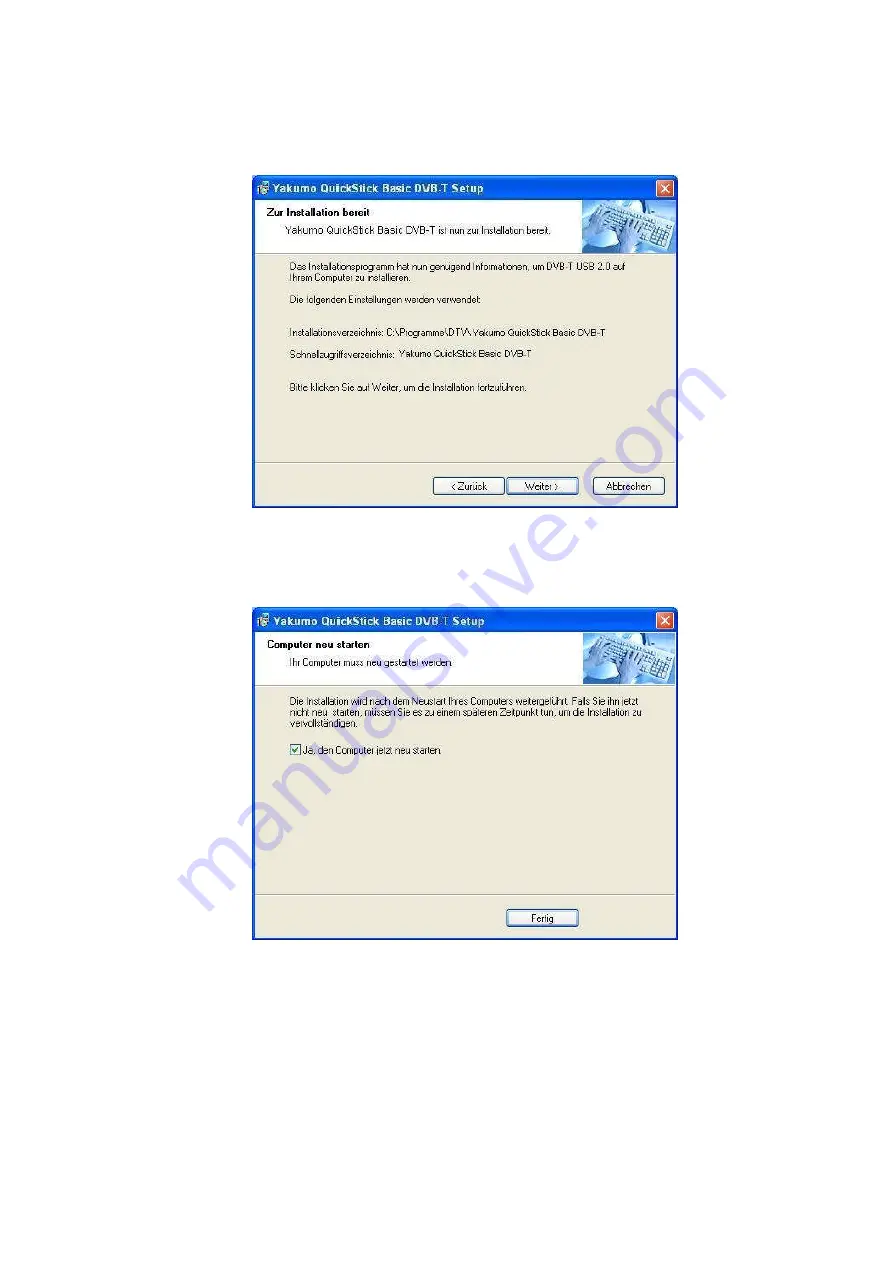 YAKUMO QuickStick Basic DVB-T Manual Download Page 9