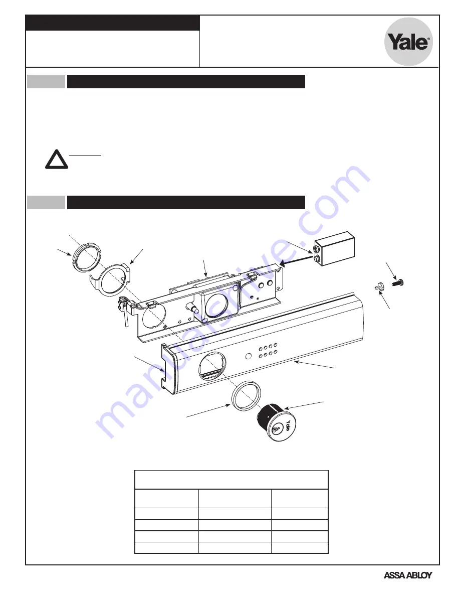 Yale 6116 Series Скачать руководство пользователя страница 3